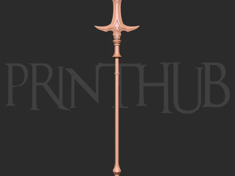 Hyoujin-Yari Level Max Onimusha 2 Ice Spear 3D Printable Staff STL 3D Print Model