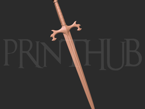 Репліка Oyu Broad Sword Onimusha 2 Warlord 3D Print Prop 3D Принт Модель