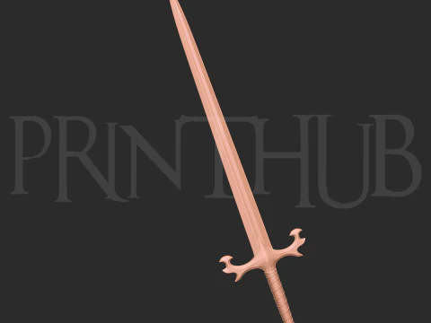 Oyu Broad Sword Onimusha 2 Warlord Replica 3D Print prop 3D Print Model