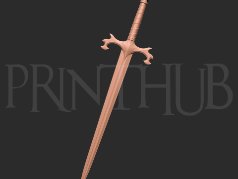 Репліка Oyu Broad Sword Onimusha 2 Warlord 3D Print Prop 3D Принт Модель