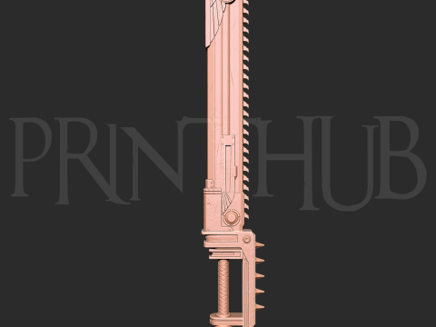 Espada sierra del marine espacial 2 Impresión 3D Cosplay Prop Modelo de impresión 3D