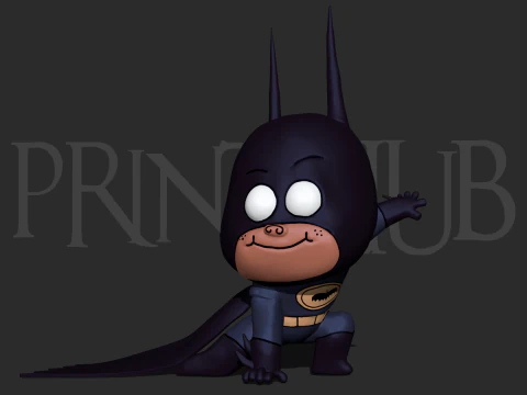 蝙蝠家族小蝙蝠侠角色3D打印模型STL 3D 打印模型