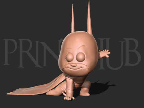 蝙蝠家族小蝙蝠侠角色3D打印模型STL 3D 打印模型