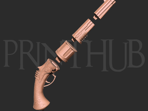 Pistola Valor Mortis para cosplay modelo imprimible en 3D de tamaño natural Modelo de impresión 3D