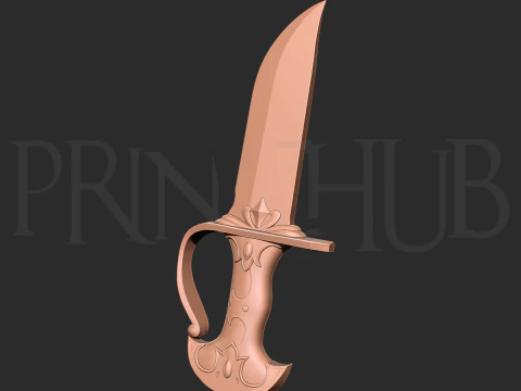Makoto Misumi 短剑 Tsukimichi 月光幻想 3D 可打印 STL 动漫角色扮演武器 3D 打印模型