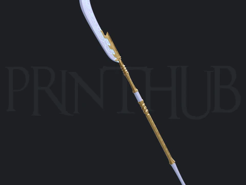 Kpop Iblis Avcıları HUNTRIX Mira Woldo Glaive Silah Polearm bı&ccedil;ak cosplay Prop i&ccedil;in 3D Baskı Modeli