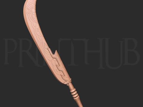 Kpop Demon Hunters HUNTRIX Mira Woldo Glaive, оружие, лезвие, лезвие для косплея, реквизит 3D Принт Модель