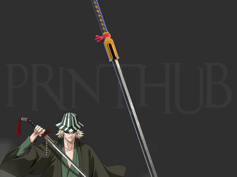 Bleach Urahara Kisuke Benihime Sword Impression 3D STL pour Cosplay Modèles 3D en vedette