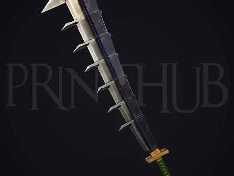 Renji Abarai Zabimaru Sword STL Bleach Cosplay Prop Modello di stampa 3D