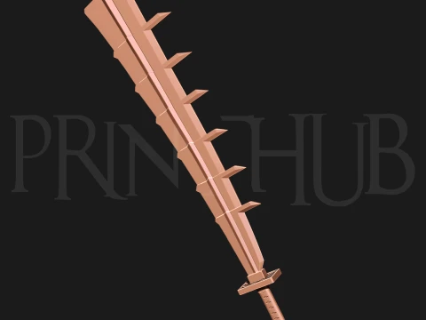 Renji Abarai Zabimaru Sword STL Bleach Cosplay Prop 3D Print Model