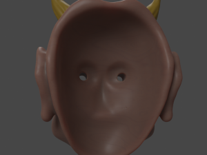 Classic Japanese Oni Mask Modelo de Impressão 3D