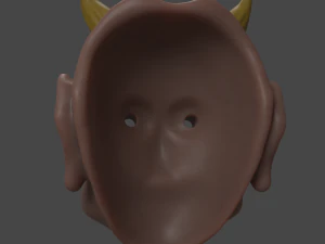 Classic Japanese Oni Mask 3D Print Model