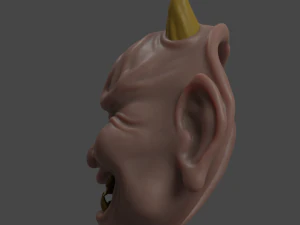 Classic Japanese Oni Mask 3D Print Model
