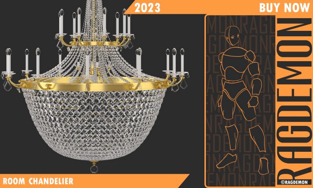 ROOM CHANDELIER Modelo 3D .c4d .max .obj .3ds .fbx .stl .blend 