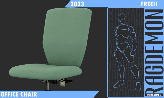 OFFICE CHAIR 3D Model .c4d .max .obj .3ds .fbx .stl .blend 