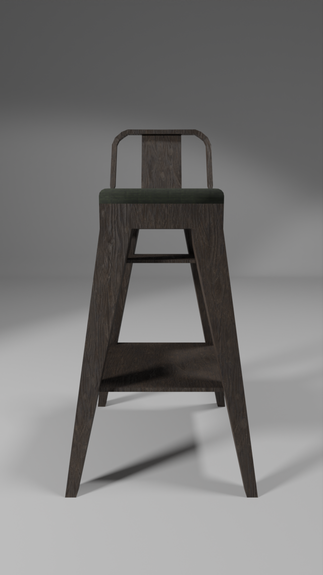 Bar chair Model 3D .c4d .max .obj .3ds .fbx .stl .blend