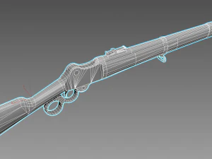 Lever-Action rifle 3D Model