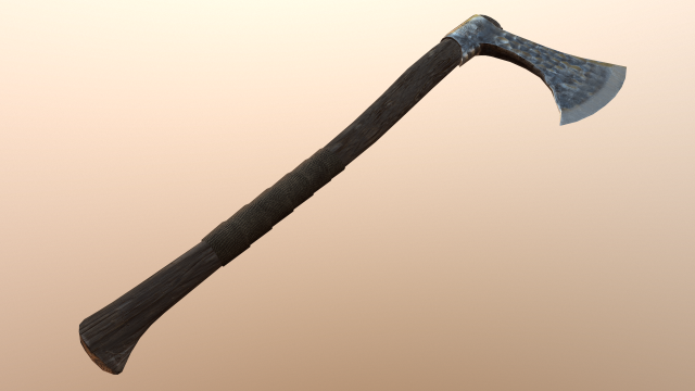 Vikings Axe V1 Model 3D .c4d .max .obj .3ds .fbx .stl .blend 