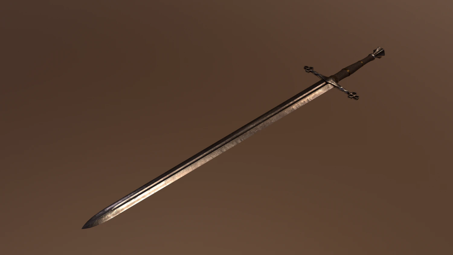 Клейморовый меч 3D Модель .c4d .max .obj .3ds .fbx .stl .blend 