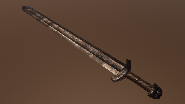 Karoling sword Model 3D .c4d .max .obj .3ds .fbx .stl .blend 