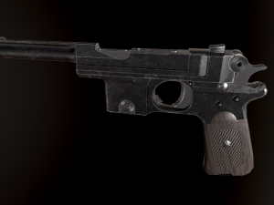 Bergman Bayard Pistol 3D Модель