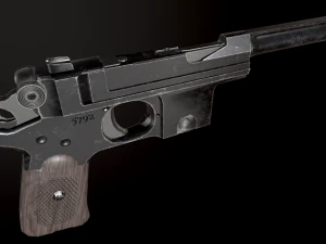 Bergman Bayard Pistol 3D Model