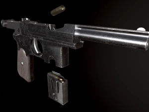 Bergman Bayard Pistol 3D Model