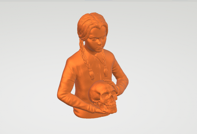 WEDNESDAY ADDAMS 3Dモデル .c4d .max .obj .3ds .fbx .stl .blend 