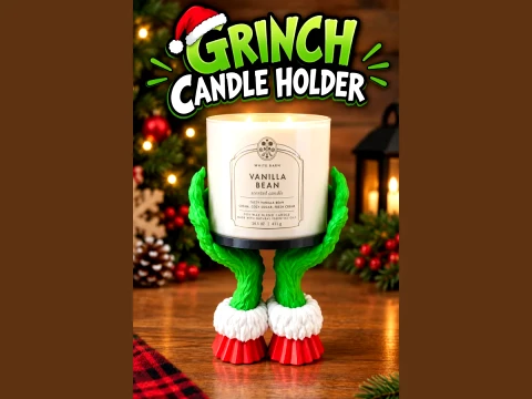Grinch Candle Holder Christmas 3D Print 3D Print Model