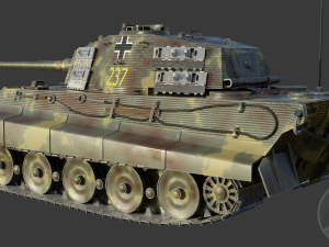 King Tiger Panzerkampfwagen VI B Tiger II Modello 3D
