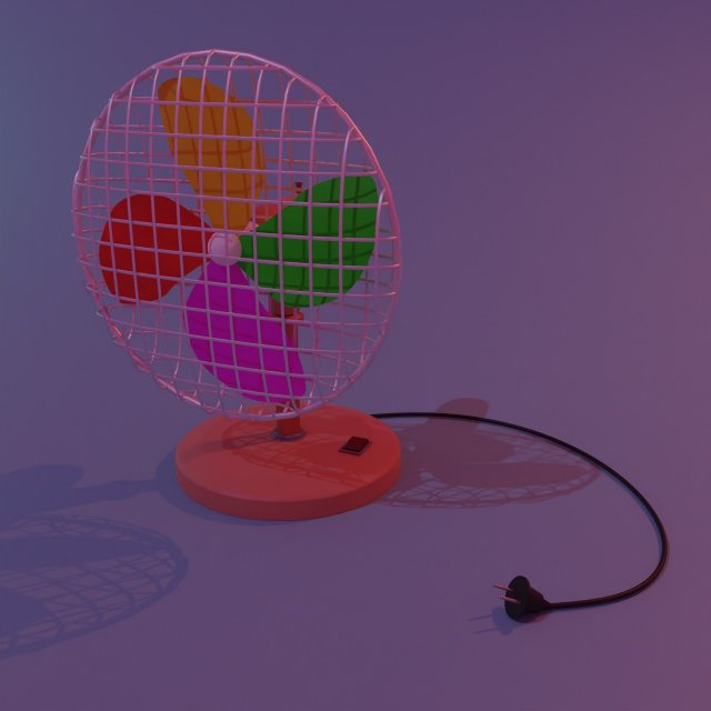 Fan 3D Model .c4d .max .obj .3ds .fbx .stl .blend 