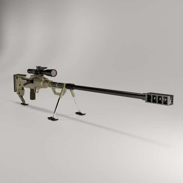 Sniperrifle Modelo 3D .c4d .max .obj .3ds .fbx .stl .blend 