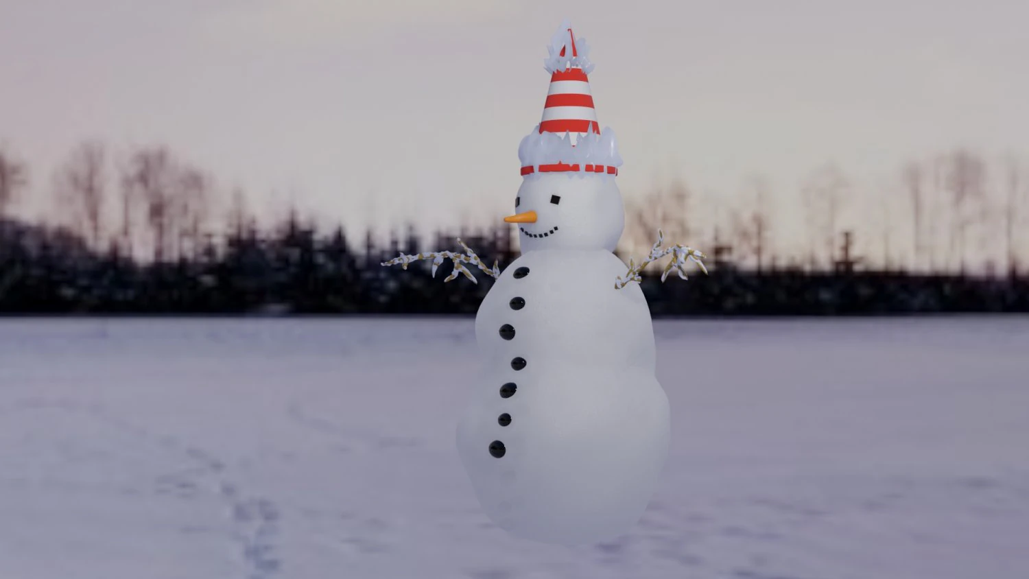 2 snow mans pack 3D Model .c4d .max .obj .3ds .fbx .stl .blend 
