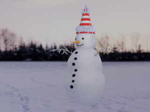 2 snow mans pack Modelo 3D