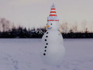 2 snow mans pack 3D Model
