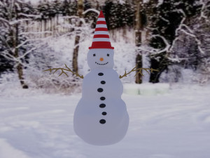 2 snow mans pack Modelo 3D