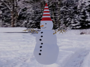 2 snow mans pack Modelo 3D