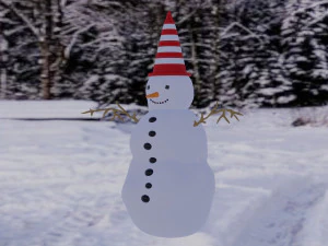 2 snow mans pack 3D Model