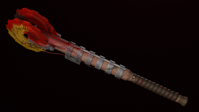 Hand-made bat Modello 3D .c4d .max .obj .3ds .fbx .stl .blend 