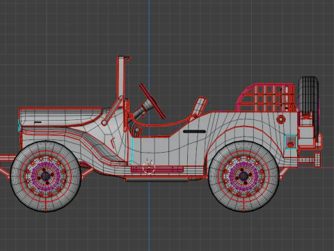 Old USA Jeep 3D Model