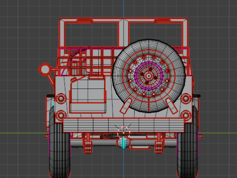 Old USA Jeep Model 3D