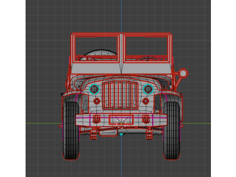Old USA Jeep Model 3D