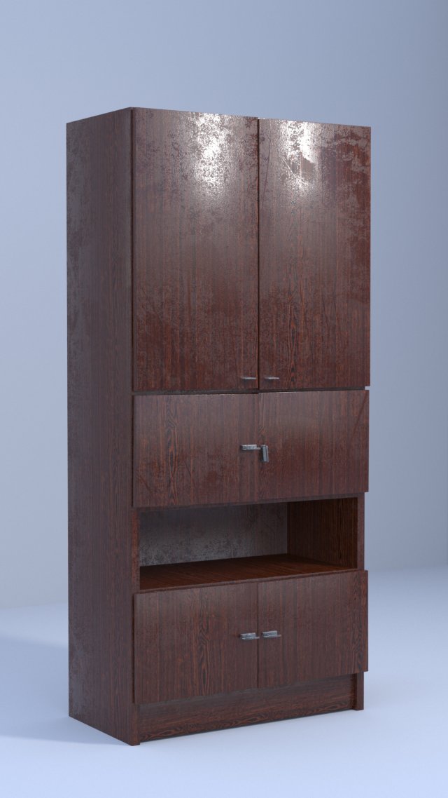 Cupboard 3D Model .c4d .max .obj .3ds .fbx .stl .blend 