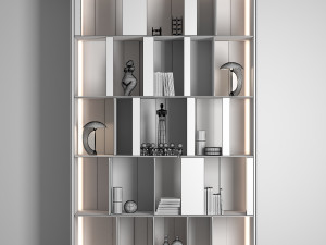 Decorative shelving unit 3D मॉडल