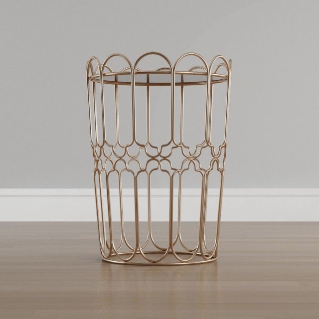 Gold Table 3D Model .c4d .max .obj .3ds .fbx .stl .blend 