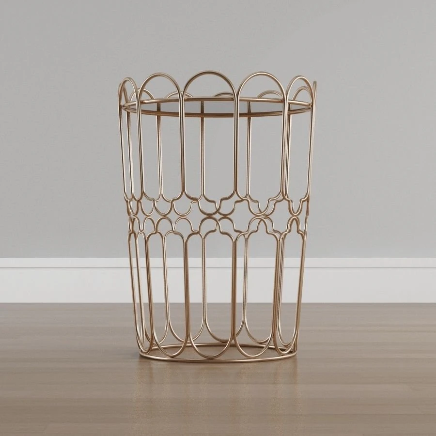 Gold Table 3D Model .c4d .max .obj .3ds .fbx .stl .blend