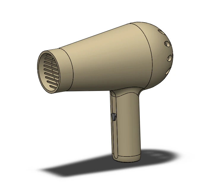 Hair blower 3D Print Model .c4d .max .obj .3ds .fbx .stl .blend 