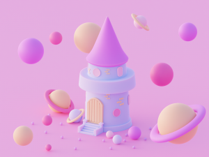 Pink castle 3D 模型