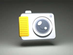 Ikon kamera Model 3D