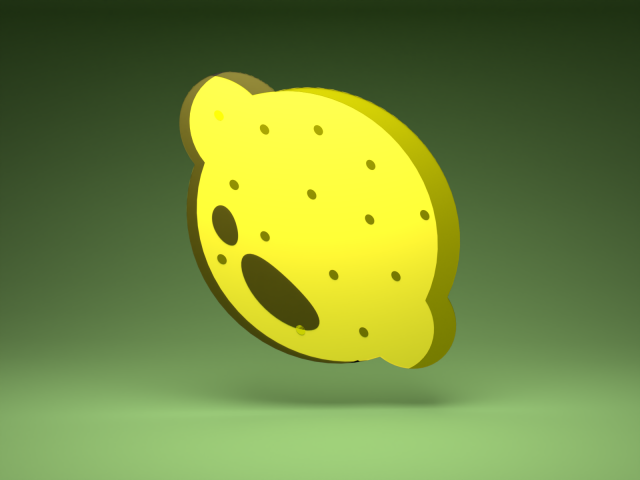 Lemon 3D icon 3Dモデル .c4d .max .obj .3ds .fbx .stl .blend 